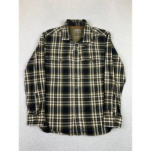 REI Cooperative Shirt Mens Medium Green Wallace Lake Plaid Flannel Cotton